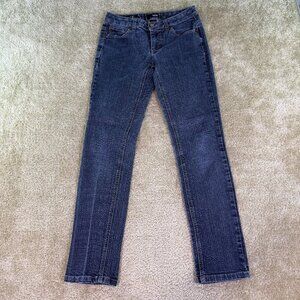 a.n.a. A New Approach Curvy Fit Womens Size 4 Blue Denim Straight Jeans E589